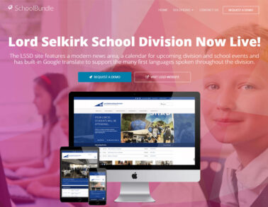 SchoolBundle homepage preview.