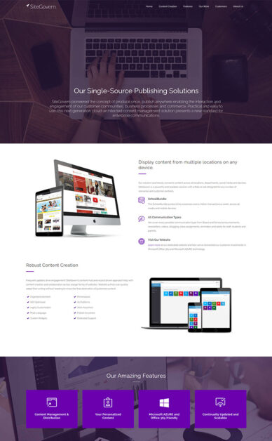 Preview of SiteGovern.ca homepage.