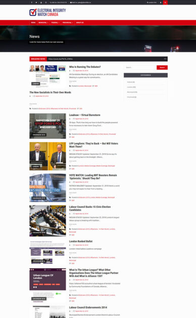 Electoral Integrity Watch Canada homepage thumbnail.