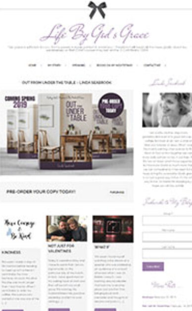 Life By God's Grace homepage preview.